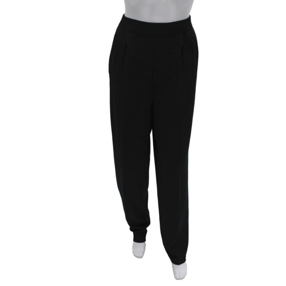 St. John Basics Unisex Dress Pants Black Polyester Size 12